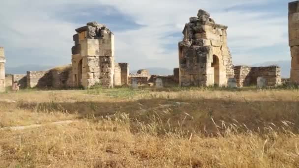 Hierapolis Antigua Ciudad Pamukkale Turquía — Vídeo de stock
