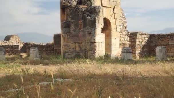 Hierapolis Antigua Ciudad Pamukkale Turquía — Vídeo de stock