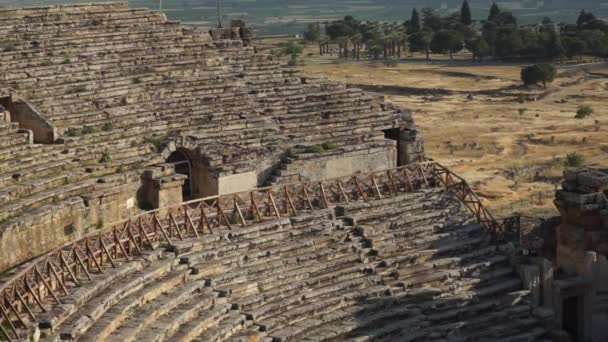 Pamukkale Deki Hierapolis Antik Kenti — Stok video