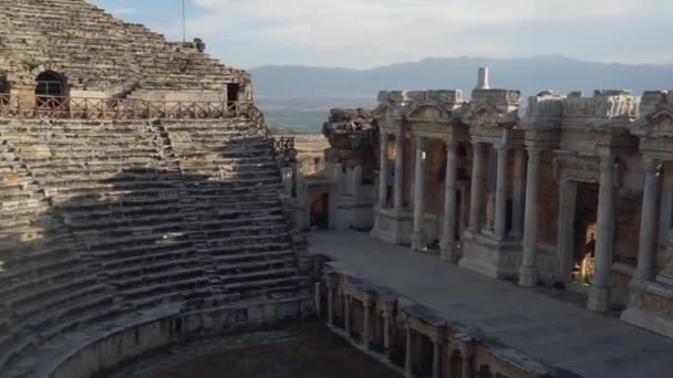 Hierapolis Antika Stad Pamukkale Turkiet — Stockvideo