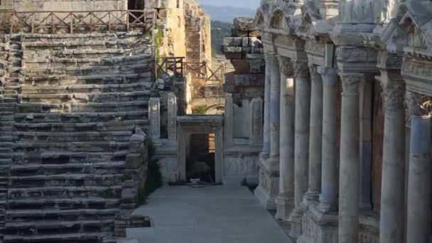 Hierapolis Ancient City Pamukkale Turkije — Stockvideo