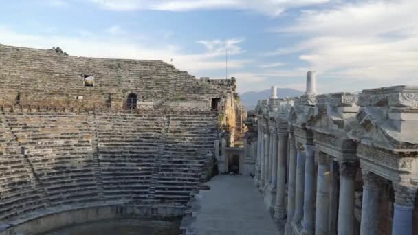 Hierapolis Ancient City Pamukkale Turkey — Stock Video