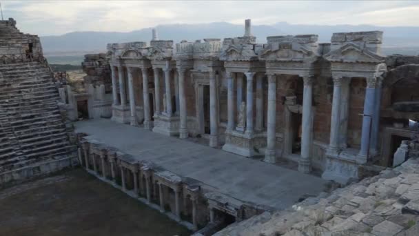 Pamukkale Deki Hierapolis Antik Kenti — Stok video