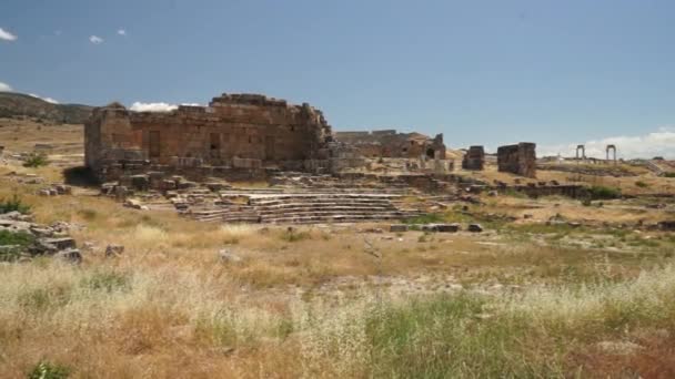 Hierapolis Древний Город Pamukkale Индейки — стоковое видео