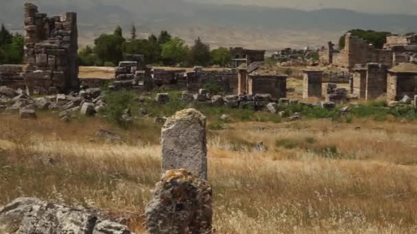 土耳其Pamukkale的Hierapolis古城 — 图库视频影像