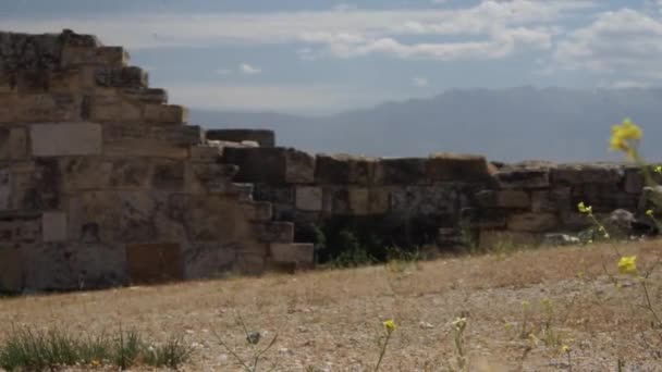 Antike Stadt Hierapolis in Pamukkale Türkei — Stockvideo