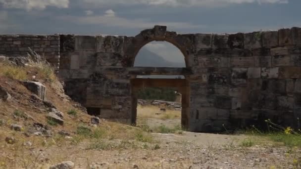 Hierapolis Starożytne Miasto w Pamukkale Turcja — Wideo stockowe