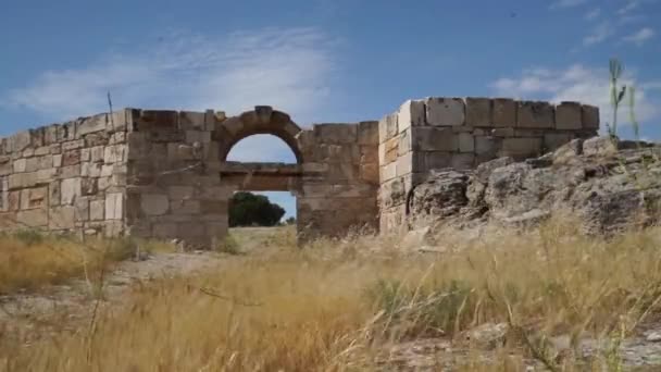 Hierapolis antika stad i Pamukkale Turkiet — Stockvideo