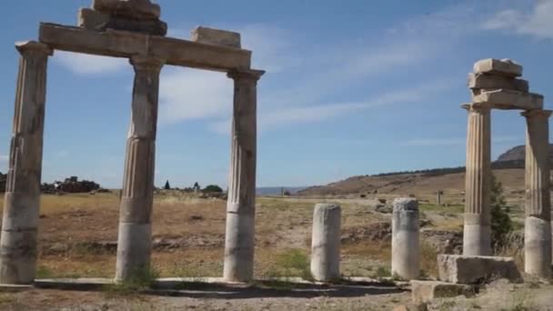 Hierapolis Ancienne ville à Pamukkale Turquie — Video