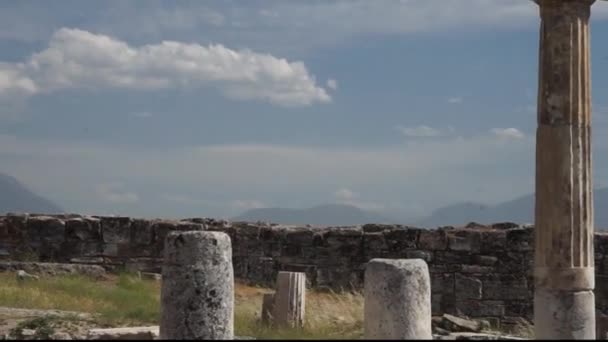 Hierapolis Antigua ciudad en Pamukkale Turquía — Vídeos de Stock