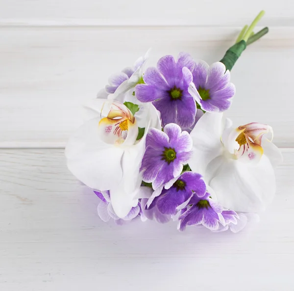 Bouquet de primevères et d'orchidées — Photo
