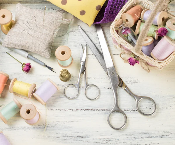 Tools for sewing and crafts equipment — Stock Photo, Image