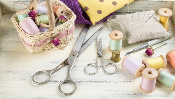 Tools for sewing and crafts equipment — Stock Photo, Image