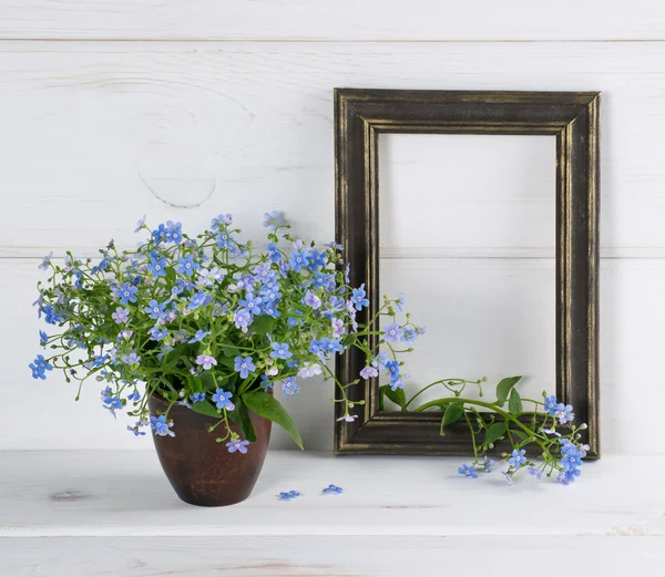 Bana yoksullar çiçek buketi ve fotoğraf çerçevesi 