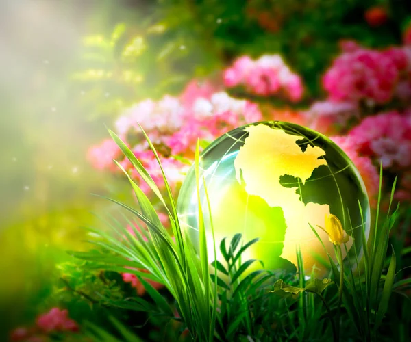 Journée Terre Concept Journée Mondiale Environnement Sauver Notre Planète Restaurer — Photo