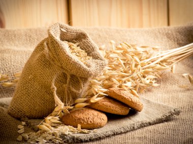 Yulaf gevreği, kurabiye ve spikelets