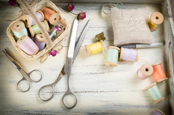 Tools for sewing and crafts equipment — Stock Photo, Image