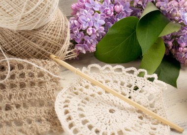 iplik kroşe ve örme Ajur peçeteler için