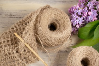 iplik kroşe ve örme Ajur peçeteler için