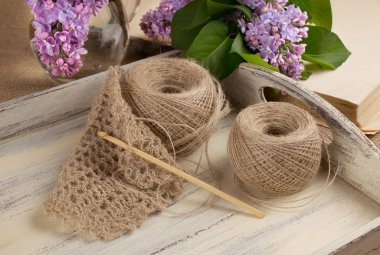 iplik kroşe ve örme Ajur peçeteler için