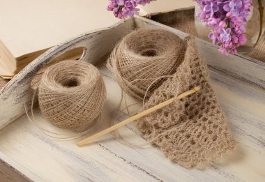 iplik kroşe ve örme Ajur peçeteler için