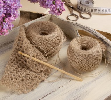 iplik kroşe ve örme Ajur peçeteler için