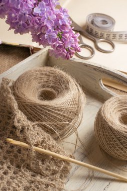 iplik kroşe ve örme Ajur peçeteler için