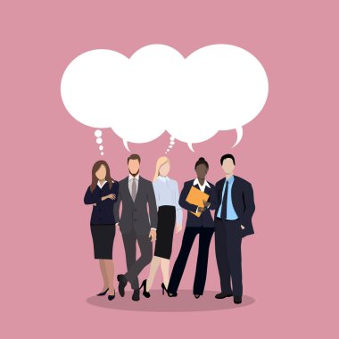 Takım çalışmasının vektör çizimi. Yönetim Kurulu İş Adamları Bulmaca Parçalarını Topluyor