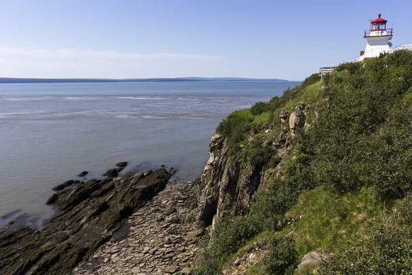 Cape rozwścieczyć latarnia morska w New Brunswick w Kanadzie — Zdjęcie stockowe