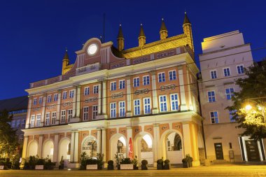 Rathaus der Hansestadt Almanya Rostock