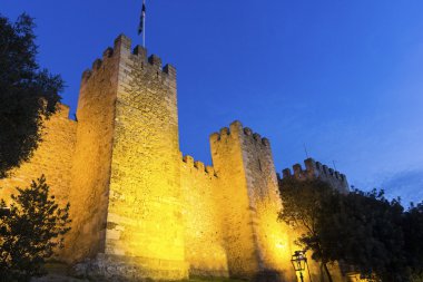 Lizbon Portekiz Sao Jorge kale görünümü