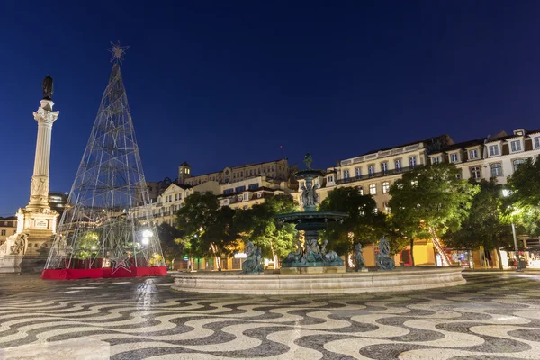 Plac Rossio w Lizbonie w Portugalii — Zdjęcie stockowe
