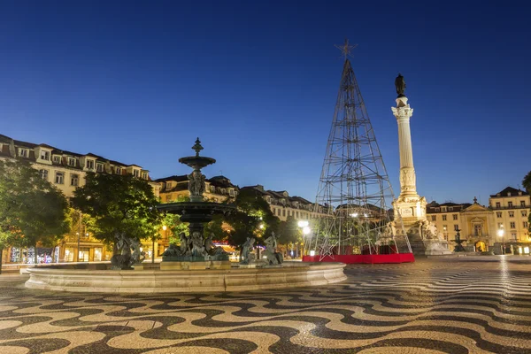 Rossio square in Lissabon auf portugal — Stockfoto