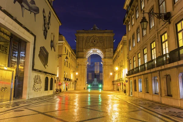 Rua Augusta boog in Lissabon Stockfoto