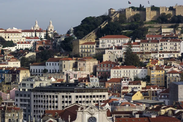 Blick auf das schloss von sao jorge in lissbon in portugal — Stockfoto