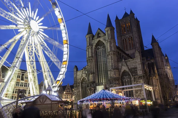 Sint-Nicolaaskerk in Gent in België — Stockfoto