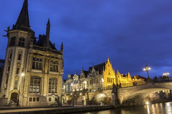 Oude centrum van de stad Gent in België — Stockfoto