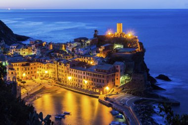 Vernazza Cinque Terre bölgesinde İtalya