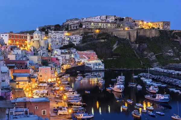 Marina della Corricella en Procida en Italia —  Fotos de Stock