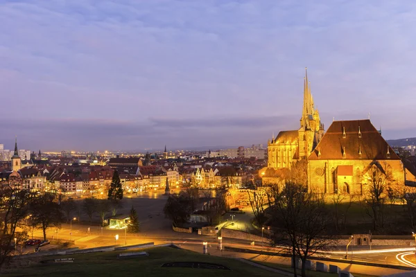 Erfurt şehir Almanya'da görüntüleyin — Stok fotoğraf