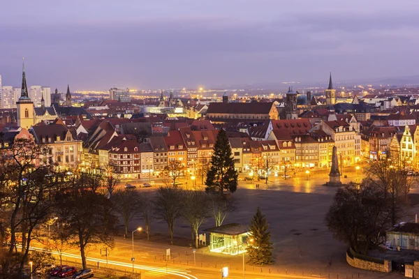 Erfurt şehir Almanya'da görüntüleyin — Stok fotoğraf