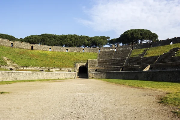 Amfiteátru v Pompejích v Itálii — Stock fotografie