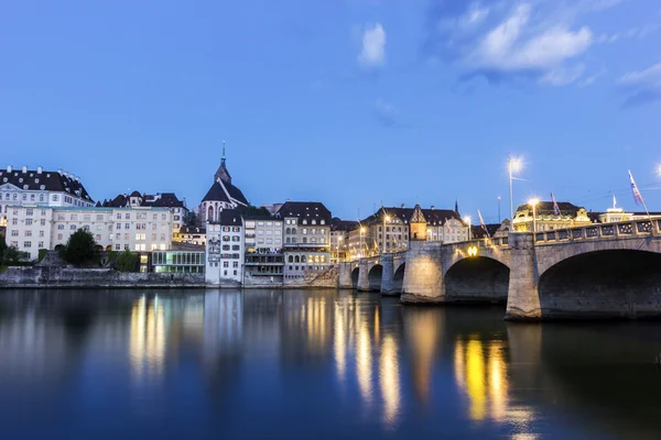 Взгляд на Базель в Швейцарии утром — стоковое фото