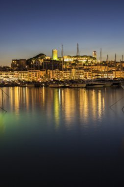 Akşam Fransa'da Cannes Castle