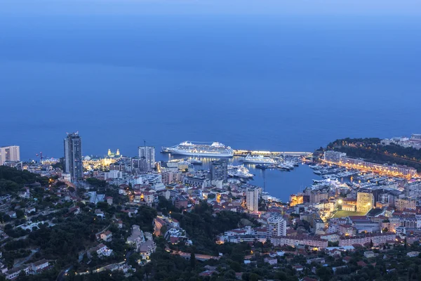 Vista su Monaco la sera — Foto Stock