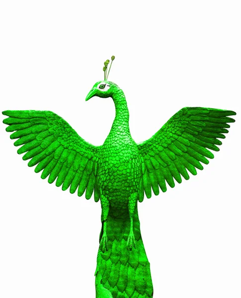 Renkli heykel peacock — Stok fotoğraf