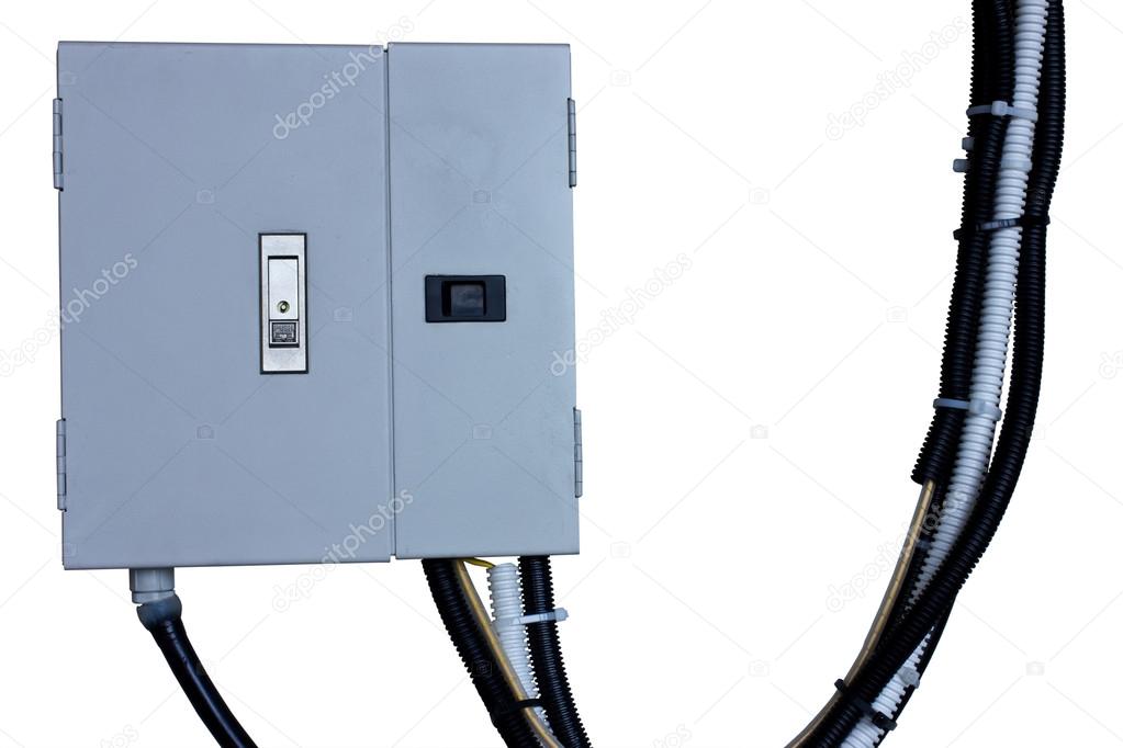 electric system in cabinet  building system isolate blackground