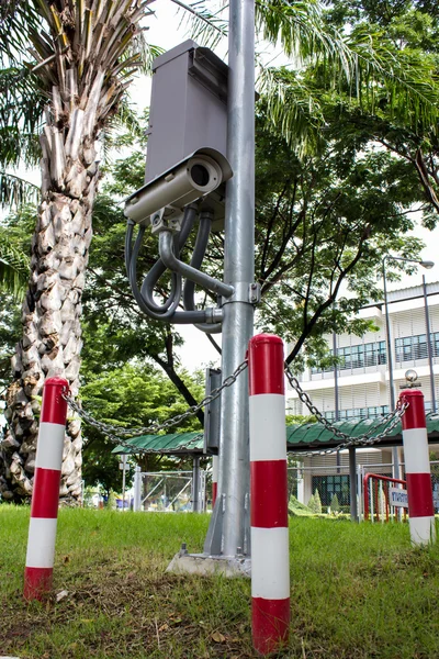 Openlucht camera pole — Stockfoto