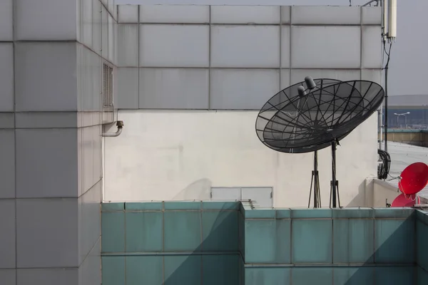 Black antenna communication — Stock Photo, Image