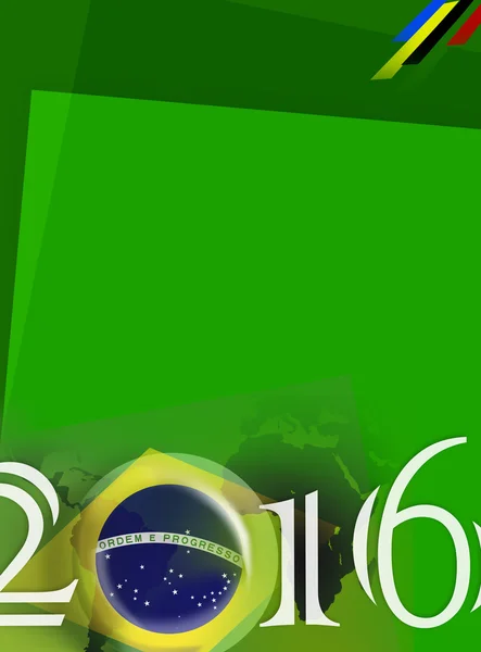 BRASIL Bandera - Juegos de deporte 2016 — Foto de Stock